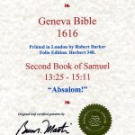 Geneva - 1616 - 2 SAMUEL 13:25-15:11