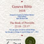 Geneva - 1616 - PROVERBS 22:18-25:17