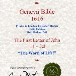 Geneva - 1616 - 1 JOHN 1:1-3:3