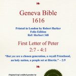 Geneva - 1616 - 1 PETER 2:7-4:1