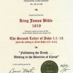 King James - 1619 - 2 JOHN 1:1-13 (whole Book)