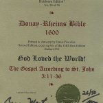 Douay-Rheims NT - 1600 - JOHN 3:11-36