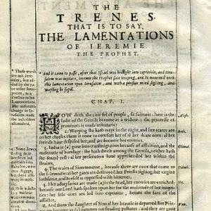 Douay-Rheims OT – 1635 – LAMENTATIONS (of Jeremiah) 1
