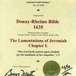 Douay-Rheims OT - 1635 - LAMENTATIONS (of Jeremiah) 1:1-6