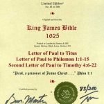 King James - 1625 - TITUS (all), PHILEMON 1:1-15 (Title), 2 TOMOTHY 4:6-22 (end)
