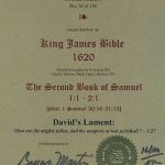 King James - 1620 - 2 SAMUEL 1:1-2:1
