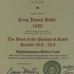 King James - 1620 - PSALMS 26:6-32:8
