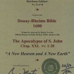 Douay-Rheims NT - 1600 - Apocalypse (Revelation) 21:1-20