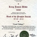 King James - 1620 - ISAIAH 57:19-61:2
