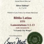 Biblia Sacra - 1531 - LAMENTATIONS 1:1-13