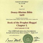 Douay-Rheims OT - 1635 - Haggai 1:1-4
