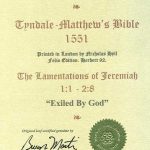 Tyndale-Matthews - 1551 - LAMENTATIONS OF JEREMIAH 1:1-2:8
