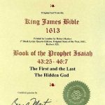 King James - 1613 - ISAIAH 43:25-46:7