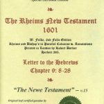 Rheims (Fulke's) - 1601 - HEBREWS 9:8-28