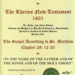 Rheims (Fulke's) - 1601 - MATTHEW 28:12-20