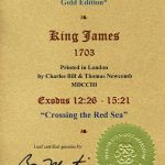 King James - 1703 - EXODUS 12:26-15:21 (2 leaves)