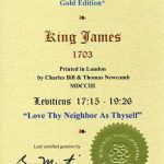 King James - 1703 - LEVITICUS 17:15-19:26
