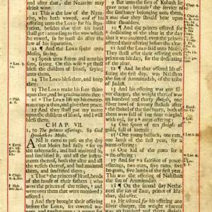 King James – 1703 – NUMBERS 6-7