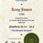 King James - 1703 - NUMBERS 20:14-22:2