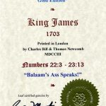 King James - 1703 - NUMBERS 22:3-23:13