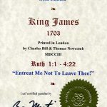 King James - 1703 - RUTH 1:1-4:22 (whole Book)