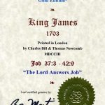 King James - 1703 - JOB 37:3-42:9