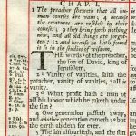 King James - 1703 - ECCLESIASTES, or: The Preacher 1:1-2:24