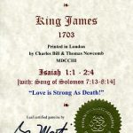 King James - 1703 - ISAIAH 1:1-2:4