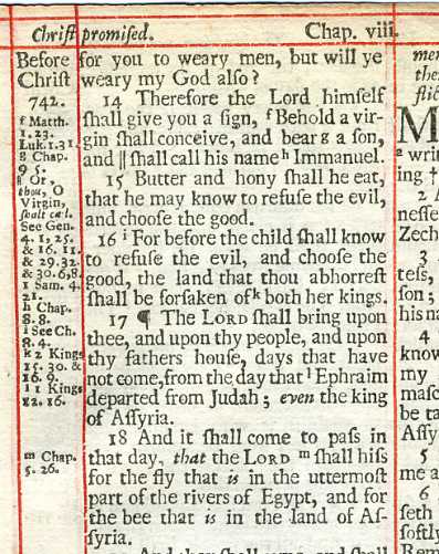 King James - 1703 - ISAIAH 7:14-9:18