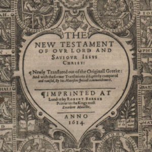 King James – 1614 – NT TITLE + MATTHEW 1-3