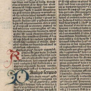 Biblia Latina – 1495 – ROMANS 1-3