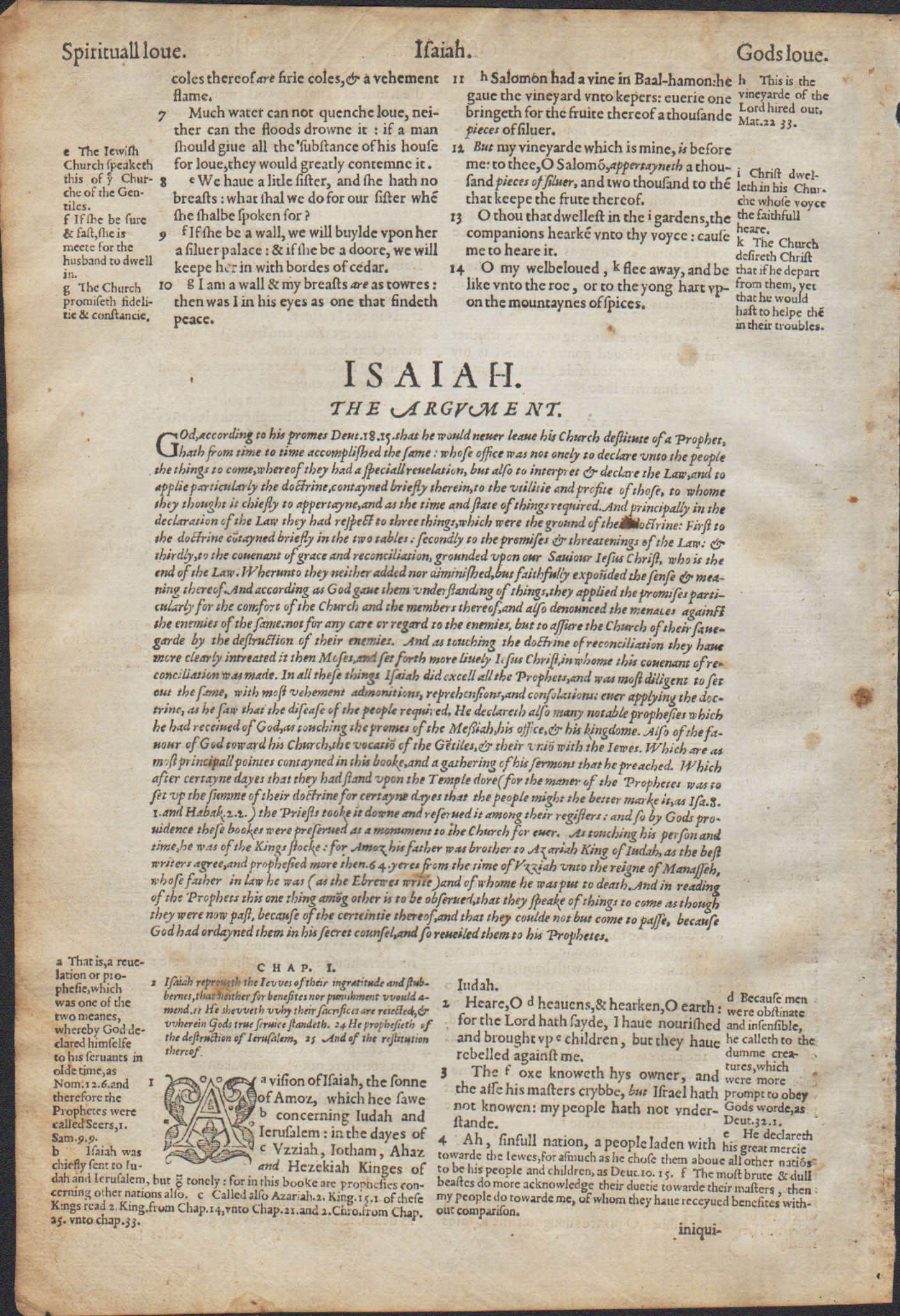 Geneva – 1576 – ISAIAH 1 + SONG OF SOLOMON 5-8
