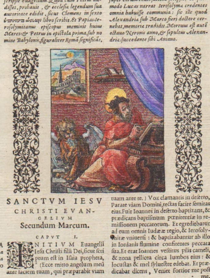 Biblia Sacra – 1558 – MARK 1-2 Title