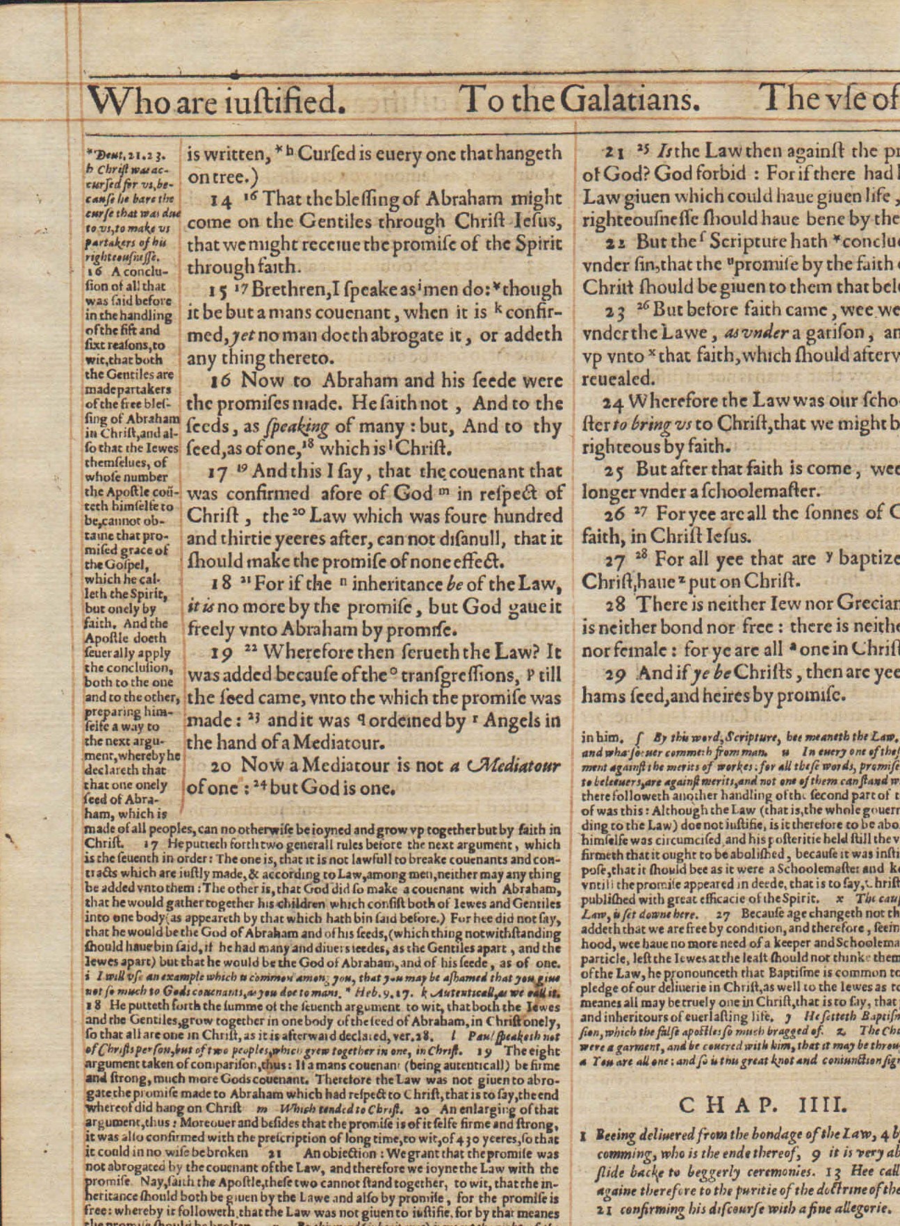 Geneva – 1607 folio – GALATIANS 2-3