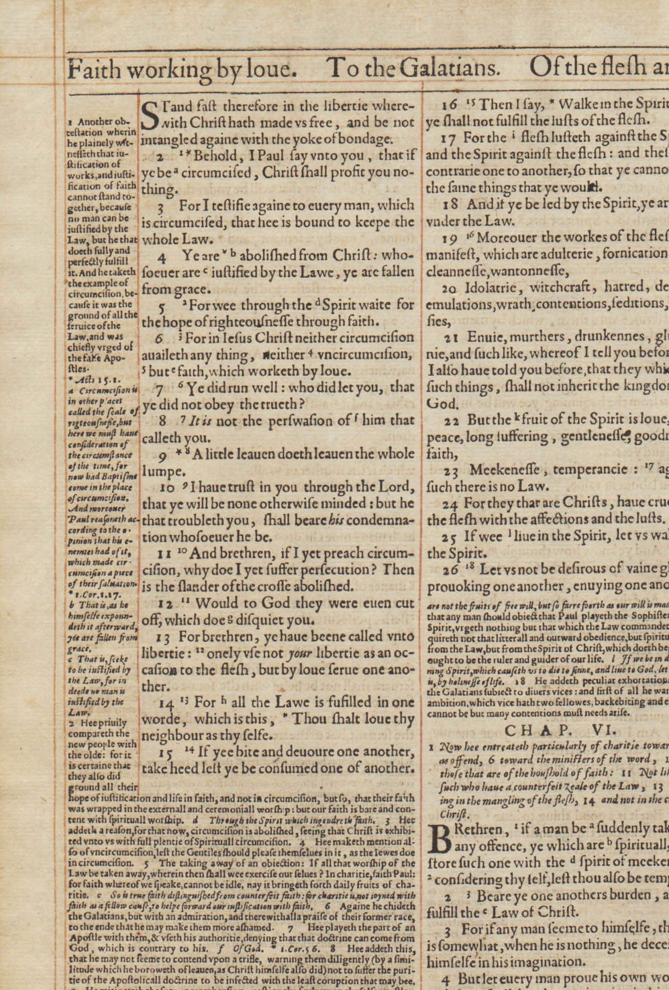 Geneva – 1607 folio – GALATIANS 4-6