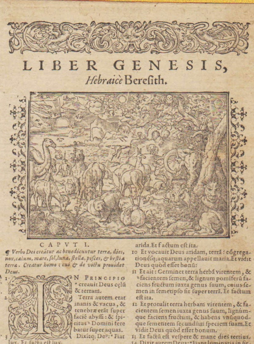 Biblia Sacra – 1578 – GENESIS 1-2 Title