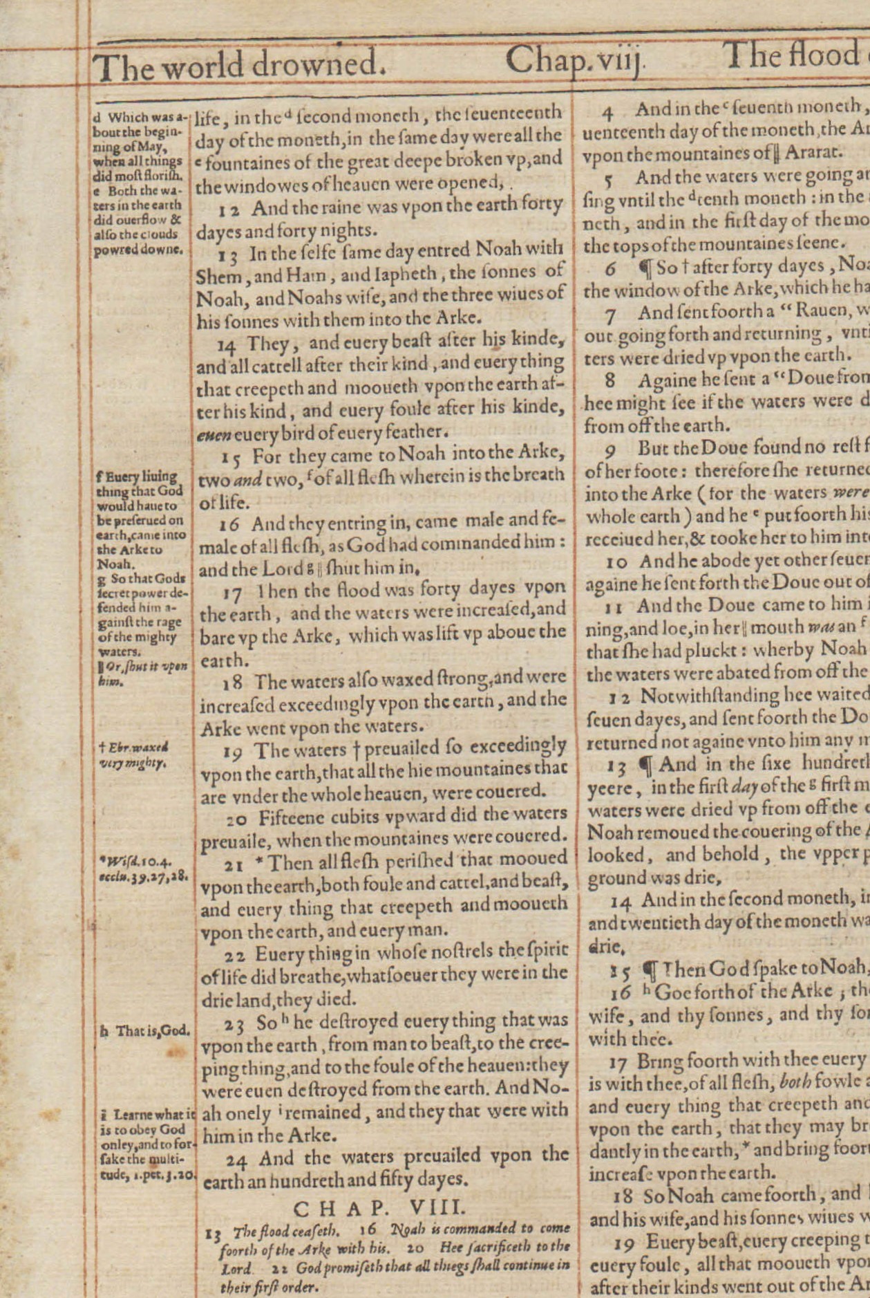Geneva – 1607 folio – GENESIS 7-10