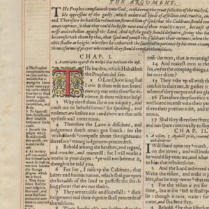 Geneva – 1607 folio – HABAKKUK 1-3 Title