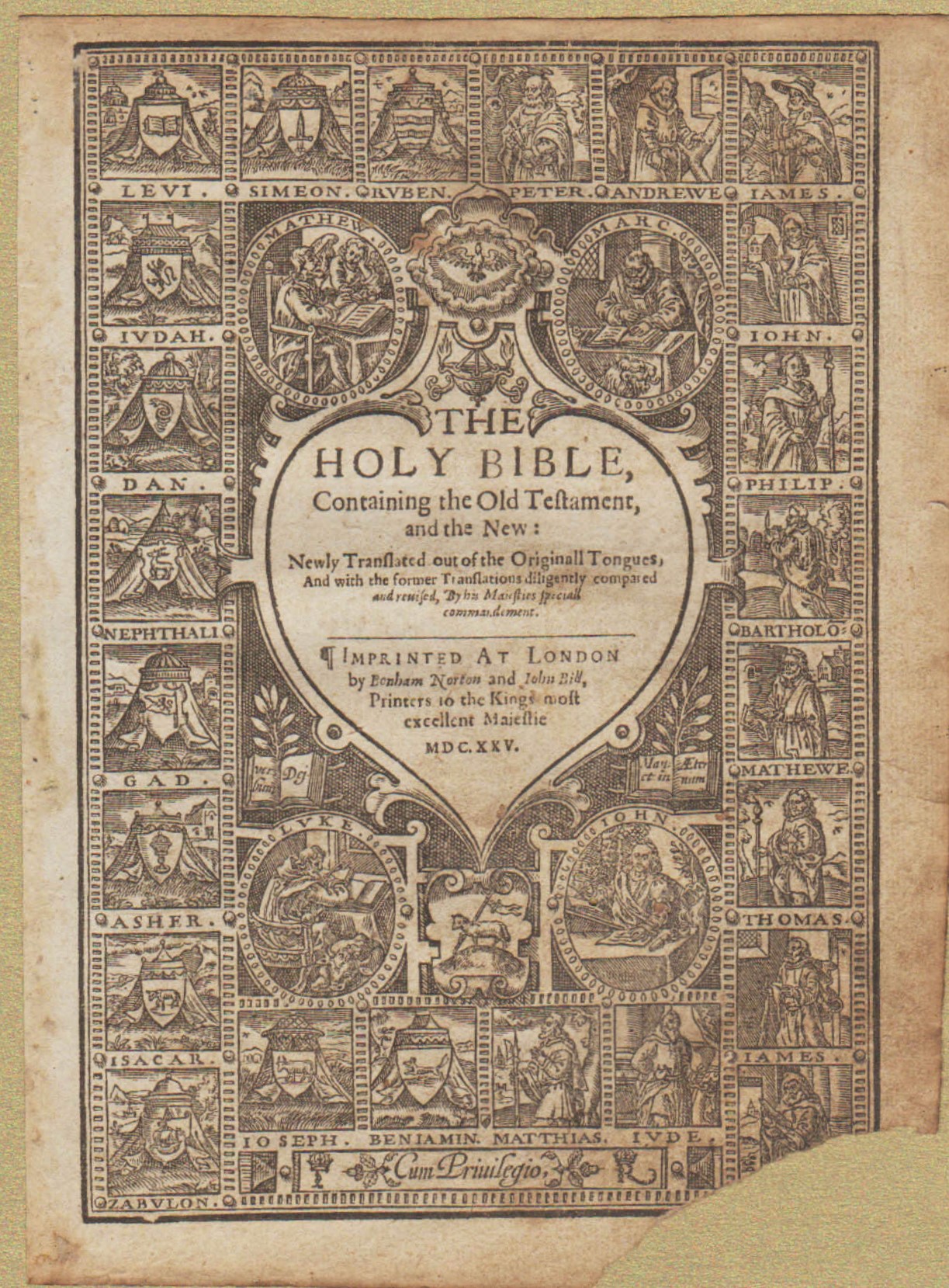 King James – 1625 – GENESIS 1 and TITLE