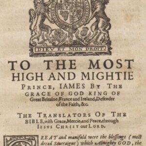 King James – 1621 – DEDICATION to KING JAMES