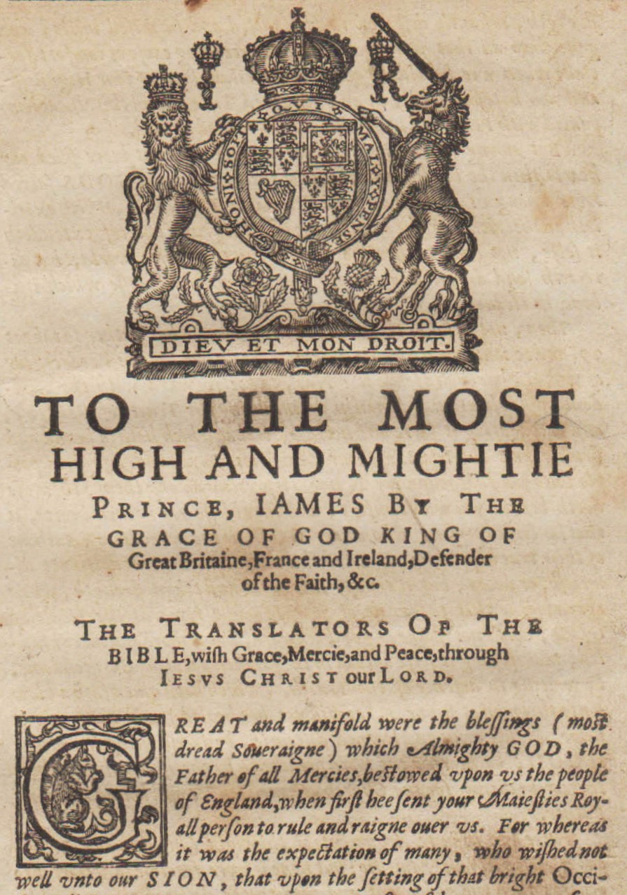 King James – 1621 – DEDICATION to KING JAMES