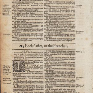 King James – 1613 HE – ECCLESIASTES 1 Title