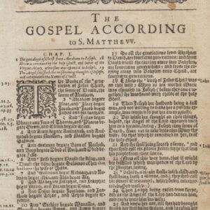 King James – 1613 HE – MATTHEW 1-3 Title