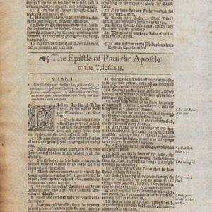 King James – 1613 HE – PHILLIPIANS 3-4 + COLOSSIANS 1 Title