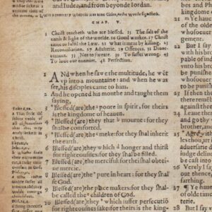 Geneva – 1562 – MATTHEW 3-8 – Leaf Set with Place/Peace Error