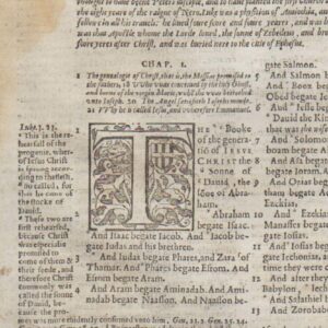 Geneva – 1582 – MATTHEW 1-2 Title