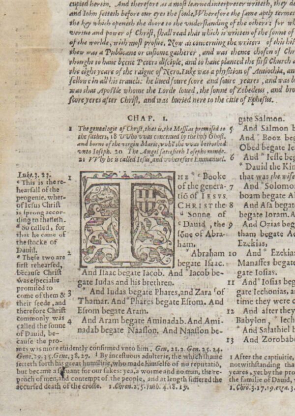 Geneva - 1582 - MATTHEW 1-2 Title