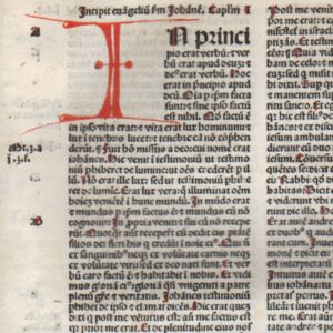 Biblia Sacra – 1484 – JOHN 1-21 – Complete Leaf Set
