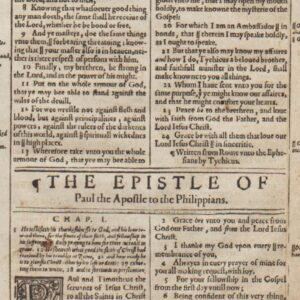King James – 1612 – PHILLIPIANS (all) + EPHESIANS 5