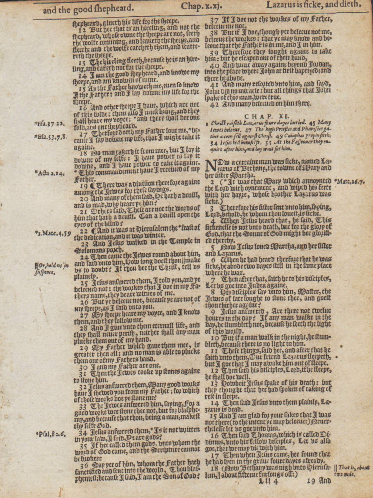 King James - 1613 - JOHN 10-11